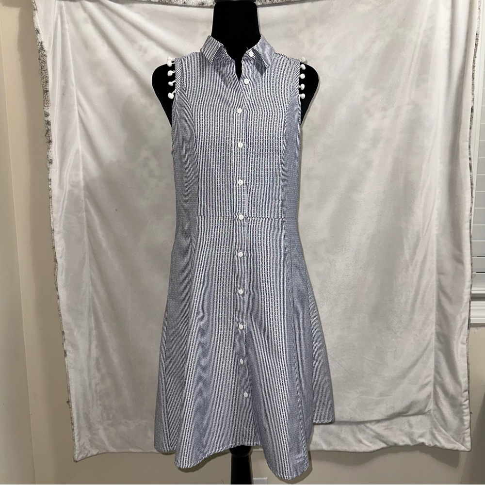 Sequin Heart Dress Button Up With Collar